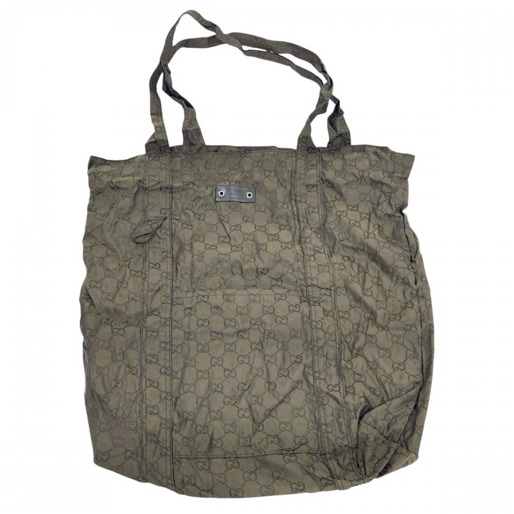 GUCCI グッチ トートバッグ クマ エコバッグ 223669 ナイロン ブラウン 茶 ブラウン金具 レディース【中古品】