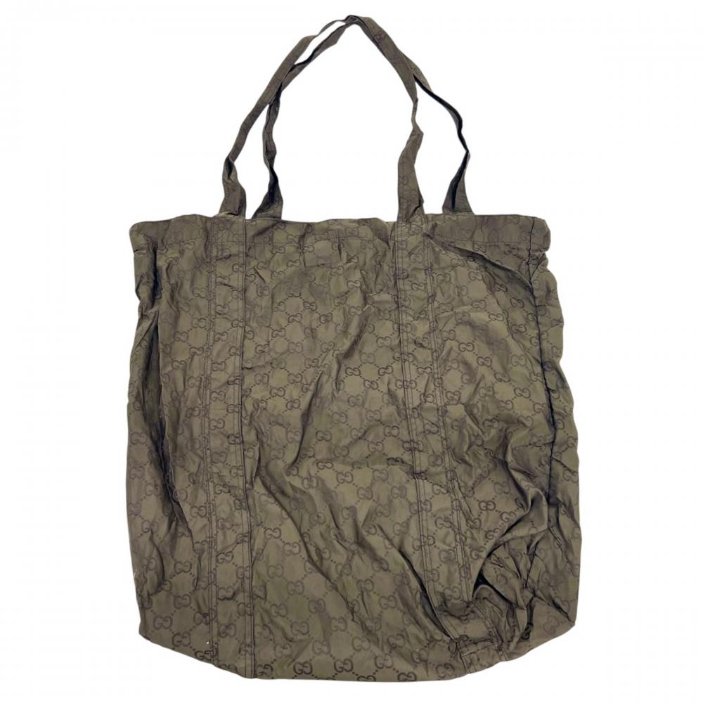 GUCCI グッチ トートバッグ クマ エコバッグ 223669 ナイロン ブラウン 茶 ブラウン金具 レディース【中古品】
