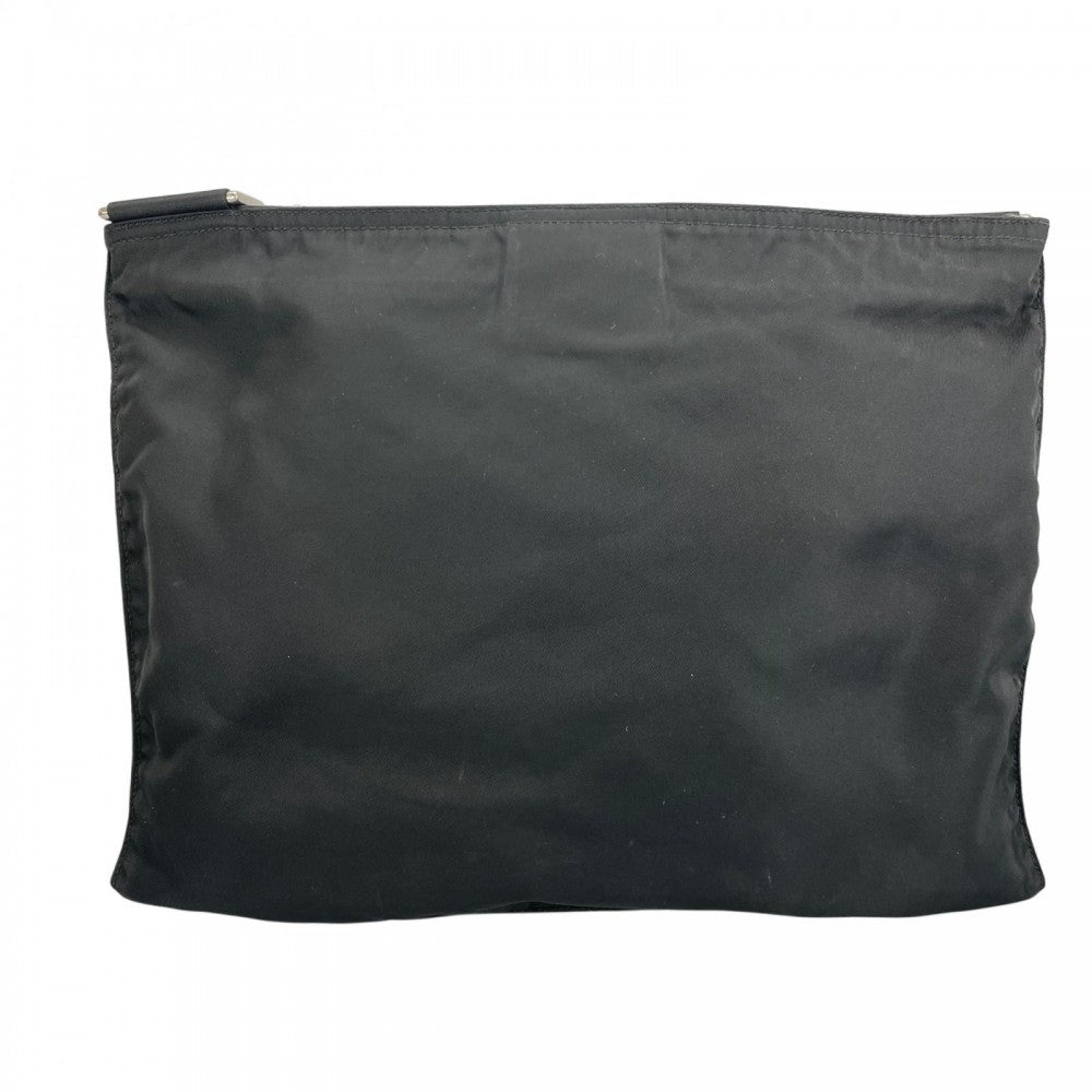 PRADA プラダ ショルダーバッグ ナイロン ブラック 黒 シルバー金具 レディース【中古品】