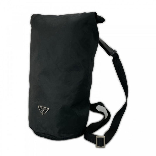 PRADA プラダ ショルダーバッグ V228 ナイロン ブラック 黒 シルバー金具 レディース【中古品】