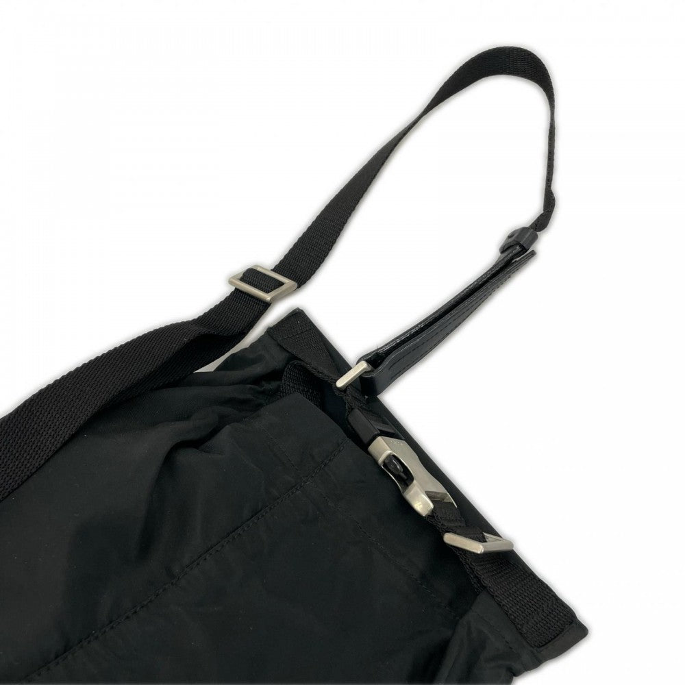 PRADA プラダ ショルダーバッグ V228 ナイロン ブラック 黒 シルバー金具 レディース【中古品】