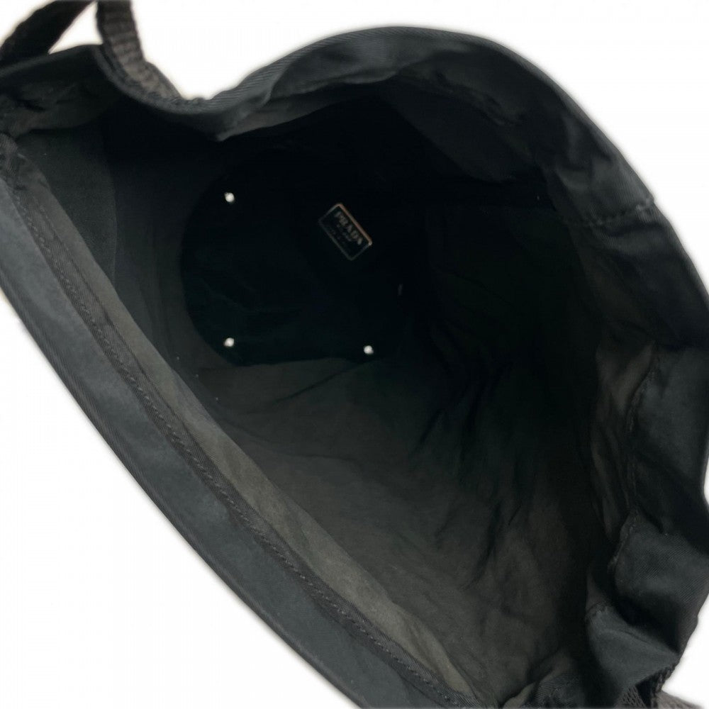 PRADA プラダ ショルダーバッグ V228 ナイロン ブラック 黒 シルバー金具 レディース【中古品】