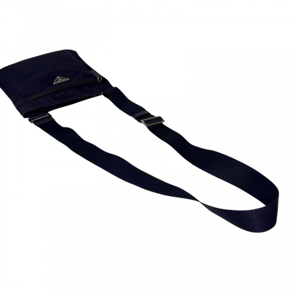 PRADA プラダ ショルダーバッグ ナイロン パープル 紫
 シルバー金具 レディース【中古品】