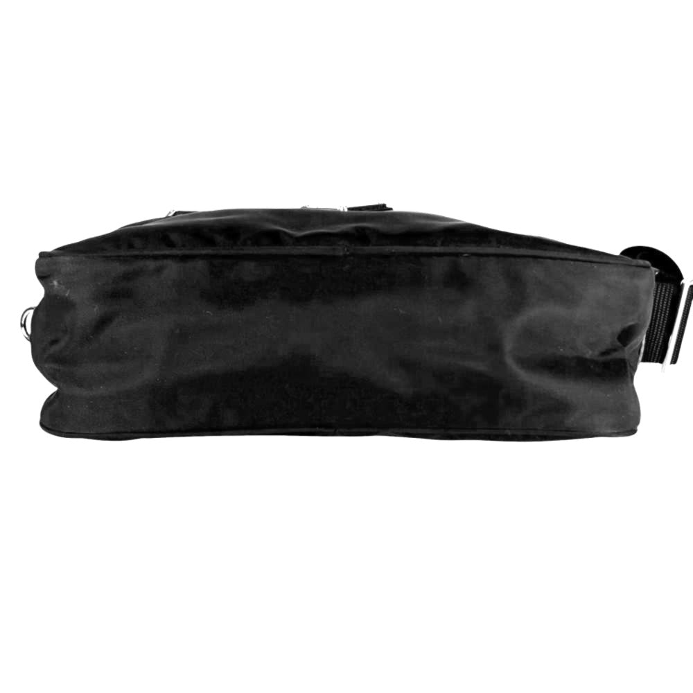 【開店SALE】 PRADA プラダ ショルダーバッグ Re-Nylon サフィアーノ 三角ロゴ 1BC167 ナイロン ブラック 黒 シルバー金具 ユニセックス【中古品】