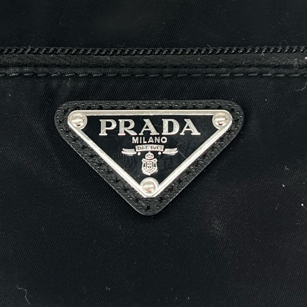 【開店SALE】 PRADA プラダ ショルダーバッグ Re-Nylon サフィアーノ 三角ロゴ 1BC167 ナイロン ブラック 黒 シルバー金具 ユニセックス【中古品】