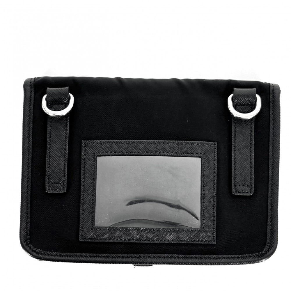 【開店SALE】 PRADA プラダ ショルダーバッグ トライアングルロゴ ポシェット メンズ レディース 2ZH108 ナイロン ブラック 黒 シルバー金具 ユニセックス【中古品】