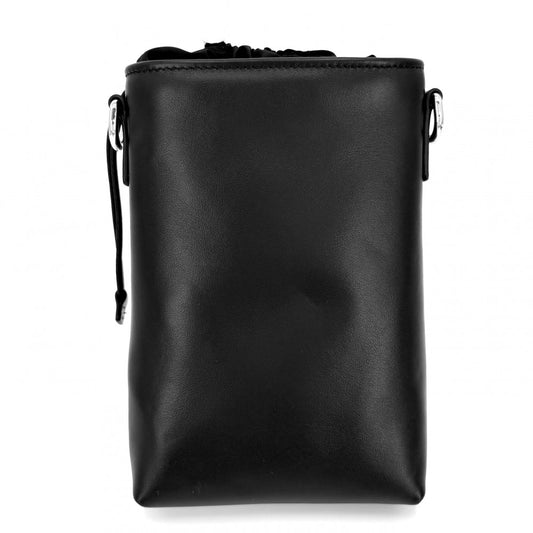 【開店SALE】 PRADA プラダ ショルダーバッグ スマートフォンケース 三角ロゴ トライアングル 2ZH155 カーフ ナイロン ブラック 黒 シルバー金具 ユニセックス【中古品】