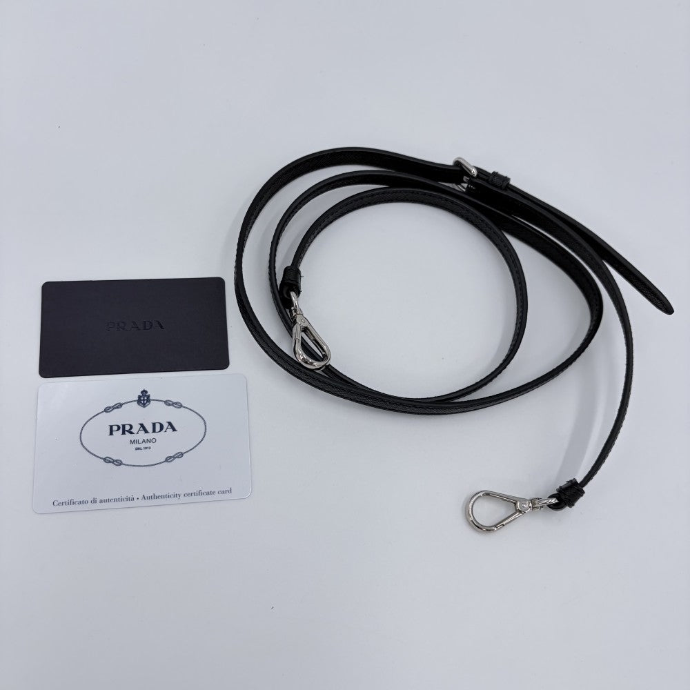 【開店SALE】 PRADA プラダ 2WAY トライアングルロゴ キルティング チェーンハンドバッグ ショルダーバッグ 小さめ 1BH910 ナイロン ブラック 黒 シルバー金具 レディース【中古品】