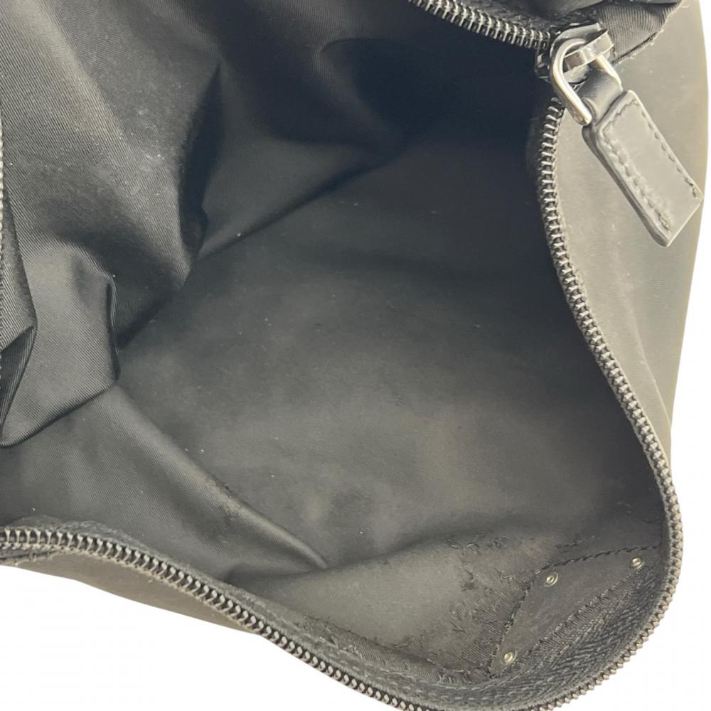PRADA プラダ ショルダーバッグ トライアングルロゴ ナイロン ブラック 黒 シルバー金具 レディース【中古品】