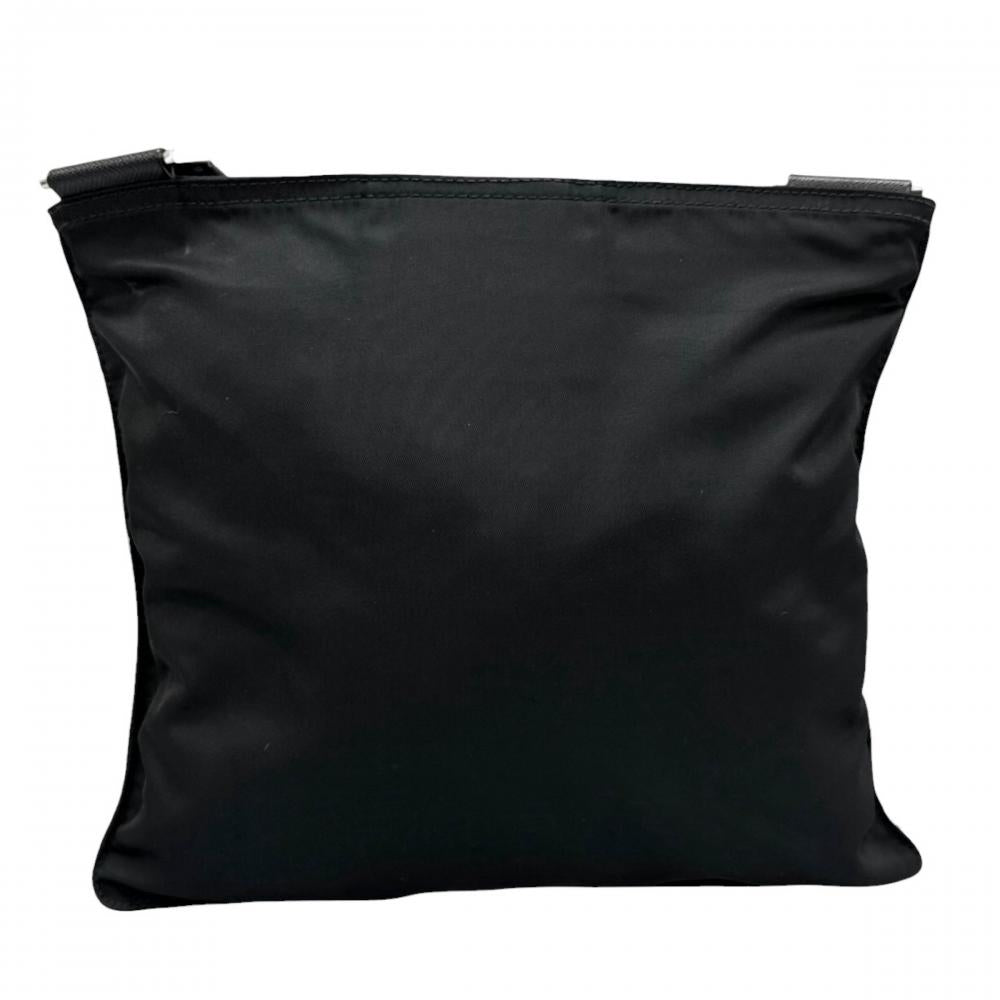 PRADA プラダ ショルダーバッグ 三角ロゴ 1BH978 ナイロン ブラック 黒 シルバー金具 レディース【中古品】