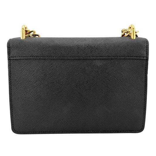 【開店SALE】 PRADA プラダ ショルダーバッグ チェーンショルダー ポシェット 1BD133 レザー ブラック 黒 ゴールド金具 レディース【中古品】