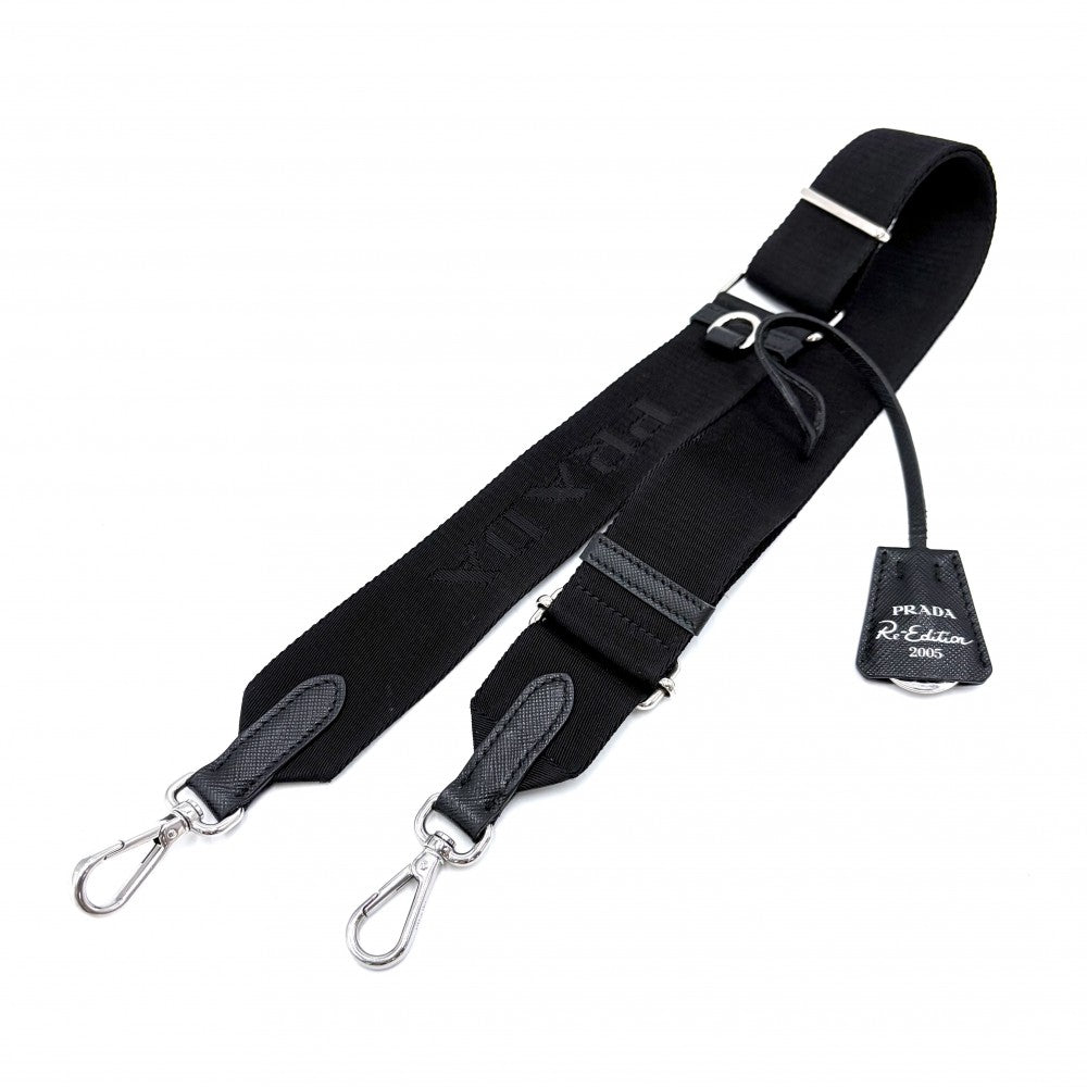 【開店SALE】 PRADA プラダ 2WAY Re-Edition2005 Re-Nylon ハンドバッグ ショルダーバッグ ポーチ付き トライアングルロゴ 1BH204 ナイロン ブラック 黒 シルバー金具 レディース【中古品】