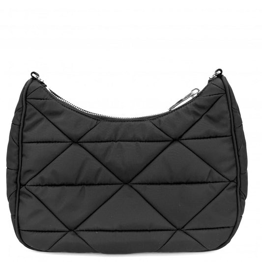 PRADA プラダ ショルダーバッグ パデッドRe-Nylon トライアングルロゴ メンズ レディース 男女兼用 1BC151 ナイロン ブラック 黒 シルバー金具 ユニセックス【中古品】