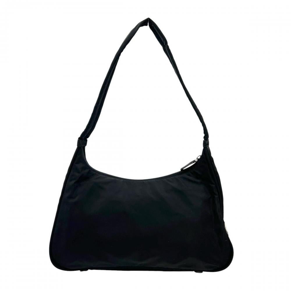 PRADA プラダ ショルダーバッグ テスート ワンショルダー ナイロン ブラック 黒 シルバー金具 レディース【中古品】