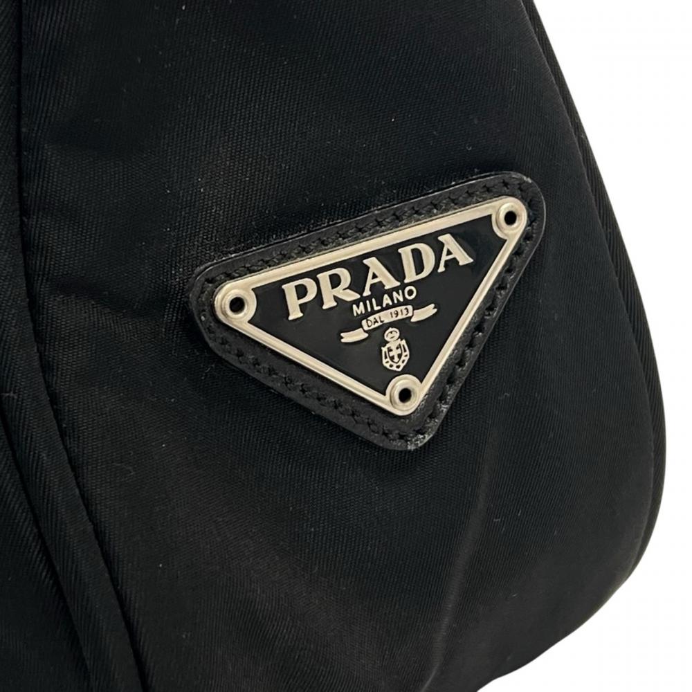 PRADA プラダ ショルダーバッグ テスート ワンショルダー ナイロン ブラック 黒 シルバー金具 レディース【中古品】
