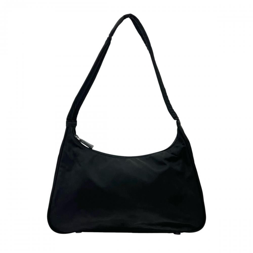 PRADA プラダ ショルダーバッグ テスート ワンショルダー ナイロン ブラック 黒 シルバー金具 レディース【中古品】
