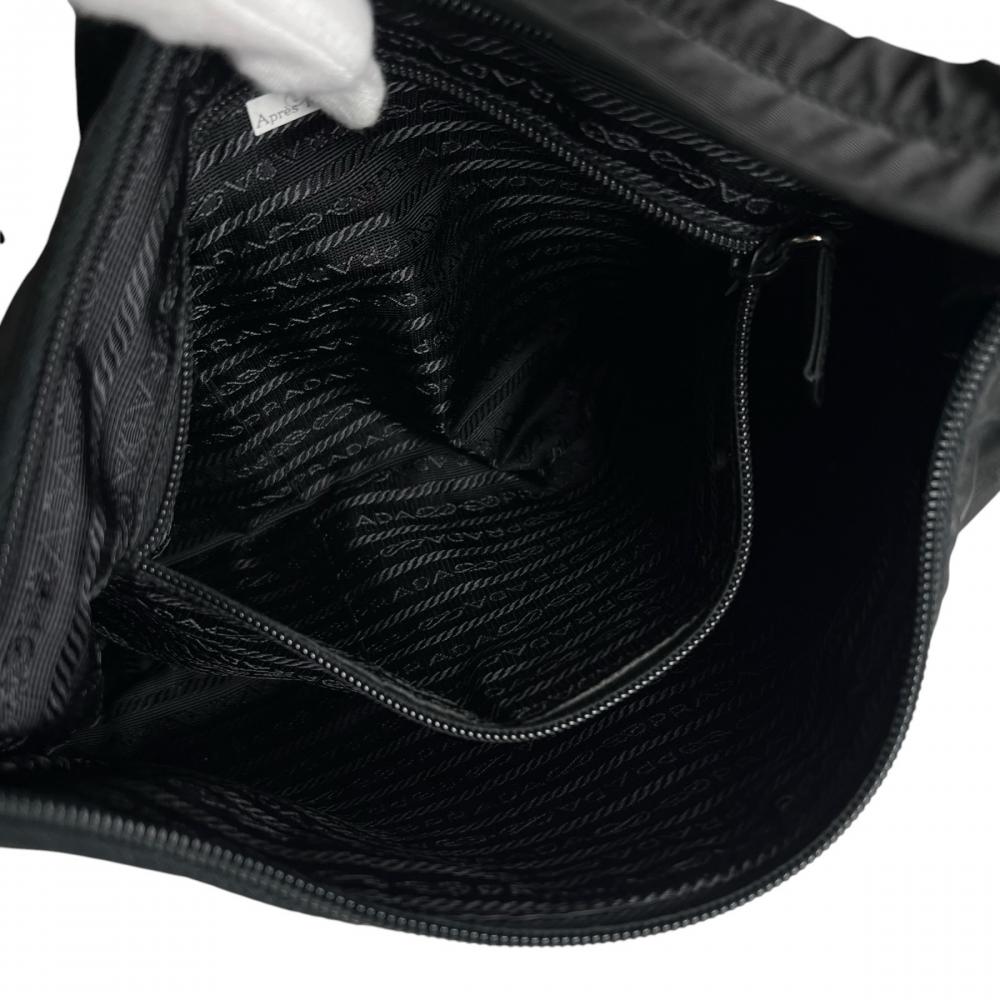 PRADA プラダ ショルダーバッグ テスート ワンショルダー ナイロン ブラック 黒 シルバー金具 レディース【中古品】