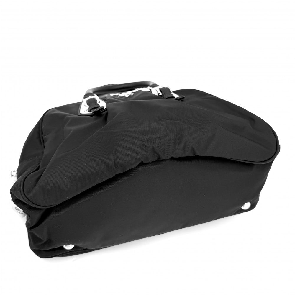 PRADA プラダ ハンドバッグ トライアングルロゴ BL0523 ナイロン ブラック 黒 シルバー金具 レディース【中古品】