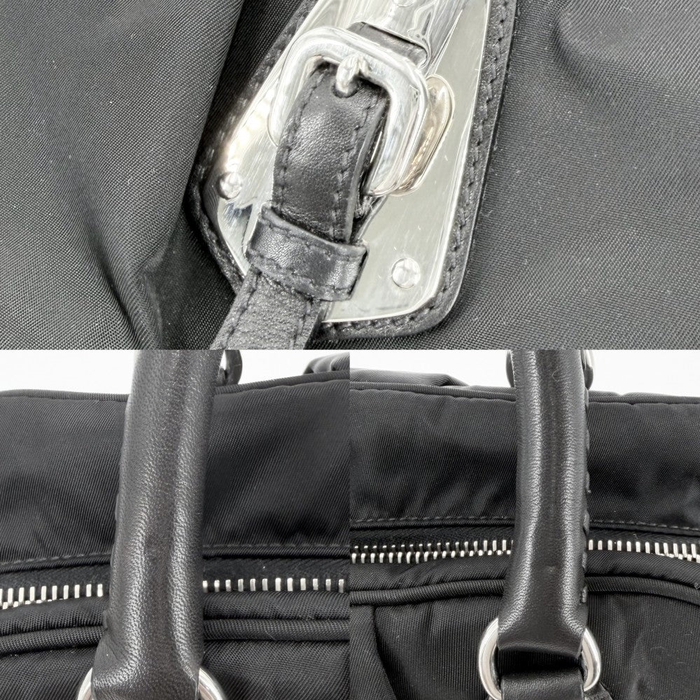 PRADA プラダ ハンドバッグ トライアングルロゴ BL0523 ナイロン ブラック 黒 シルバー金具 レディース【中古品】