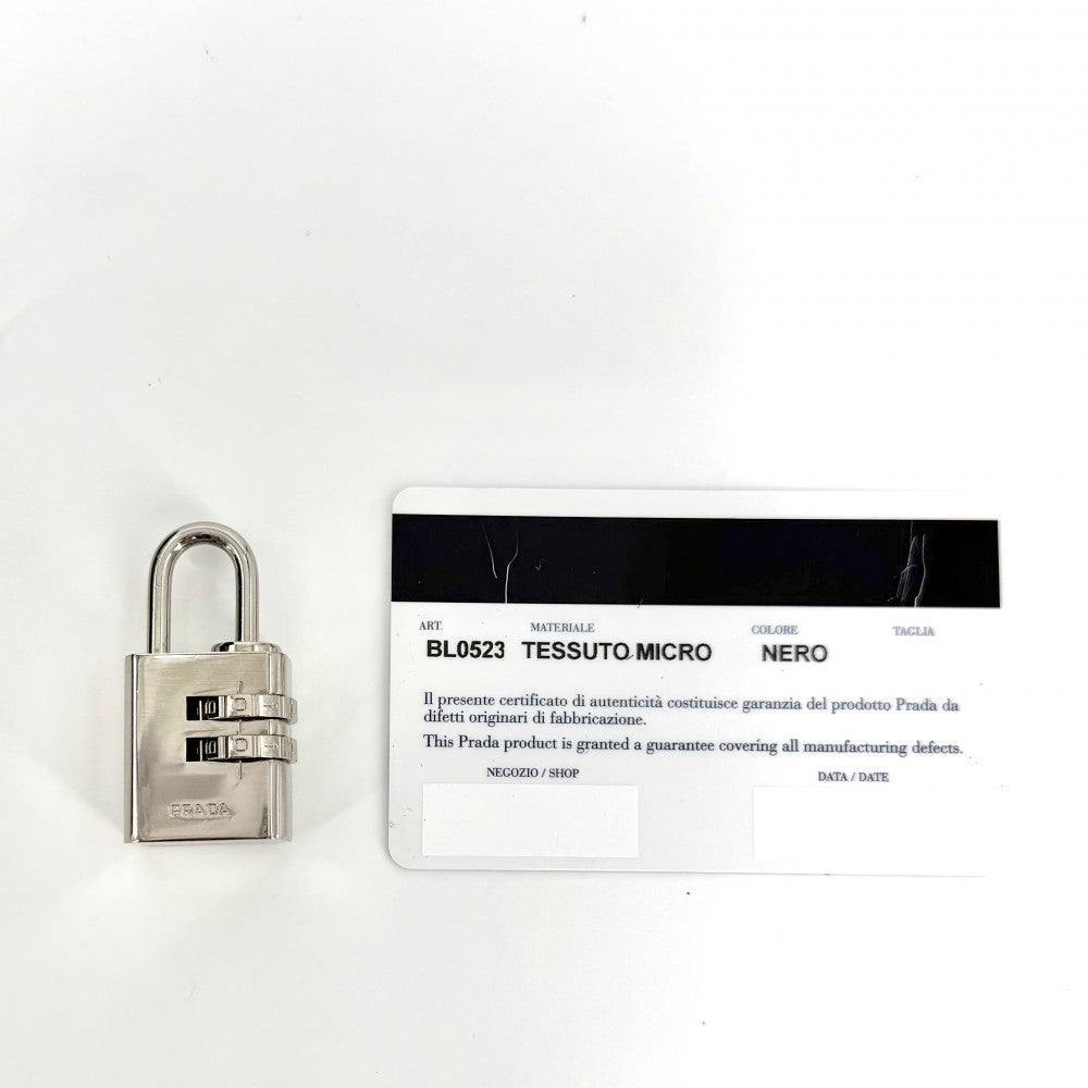 PRADA プラダ ハンドバッグ トライアングルロゴ BL0523 ナイロン ブラック 黒 シルバー金具 レディース【中古品】