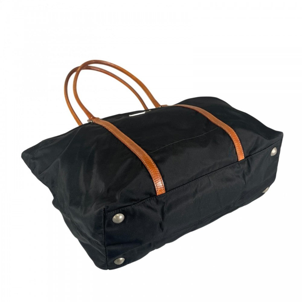 PRADA プラダ ハンドバッグ BR2311 ナイロン ブラック 黒 シルバー金具 レディース【中古品】