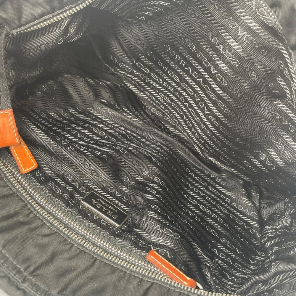 PRADA プラダ ハンドバッグ BR2311 ナイロン ブラック 黒 シルバー金具 レディース【中古品】