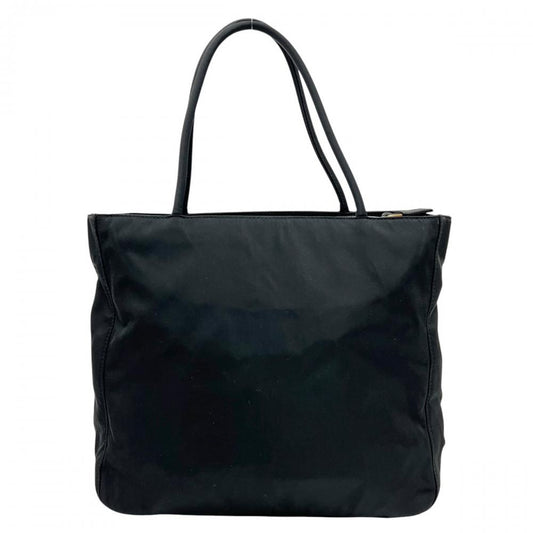 PRADA プラダ トートバッグ テスート トライアングルロゴ ナイロン ブラック 黒 シルバー金具 レディース【中古品】