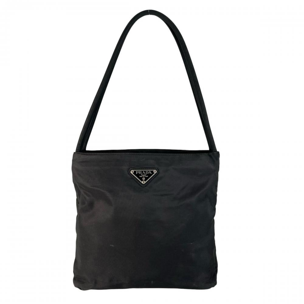 PRADA プラダ トートバッグ テスート トライアングルロゴ B6243 ナイロン ブラック 黒 レディース【中古品】