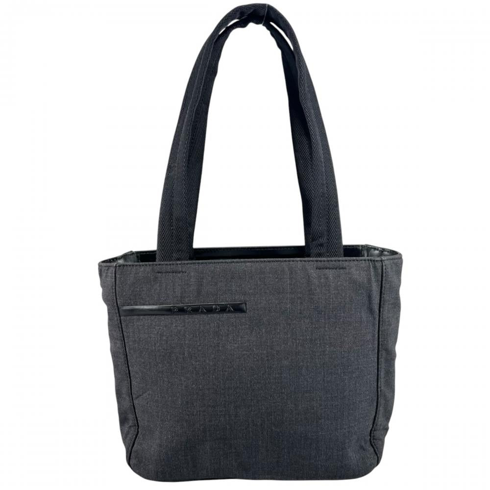 PRADA SPORTS プラダスポーツ ハンドバッグ B9333 キャンバス グレー ブラック/シルバー金具 レディース【中古品】