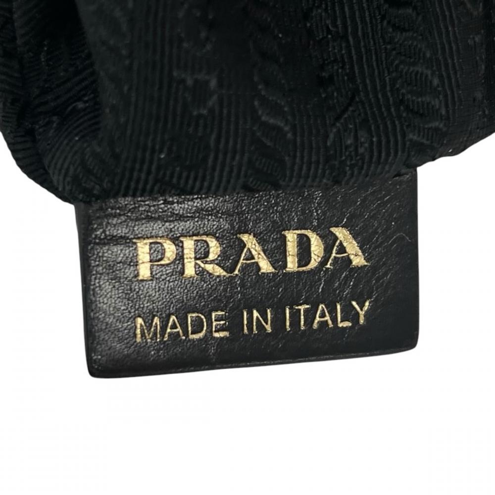 PRADA プラダ ショルダーバッグ テスート ワンショルダー BR3795 ナイロン レザー ブラック 黒 ゴールド金具 レディース【中古品】