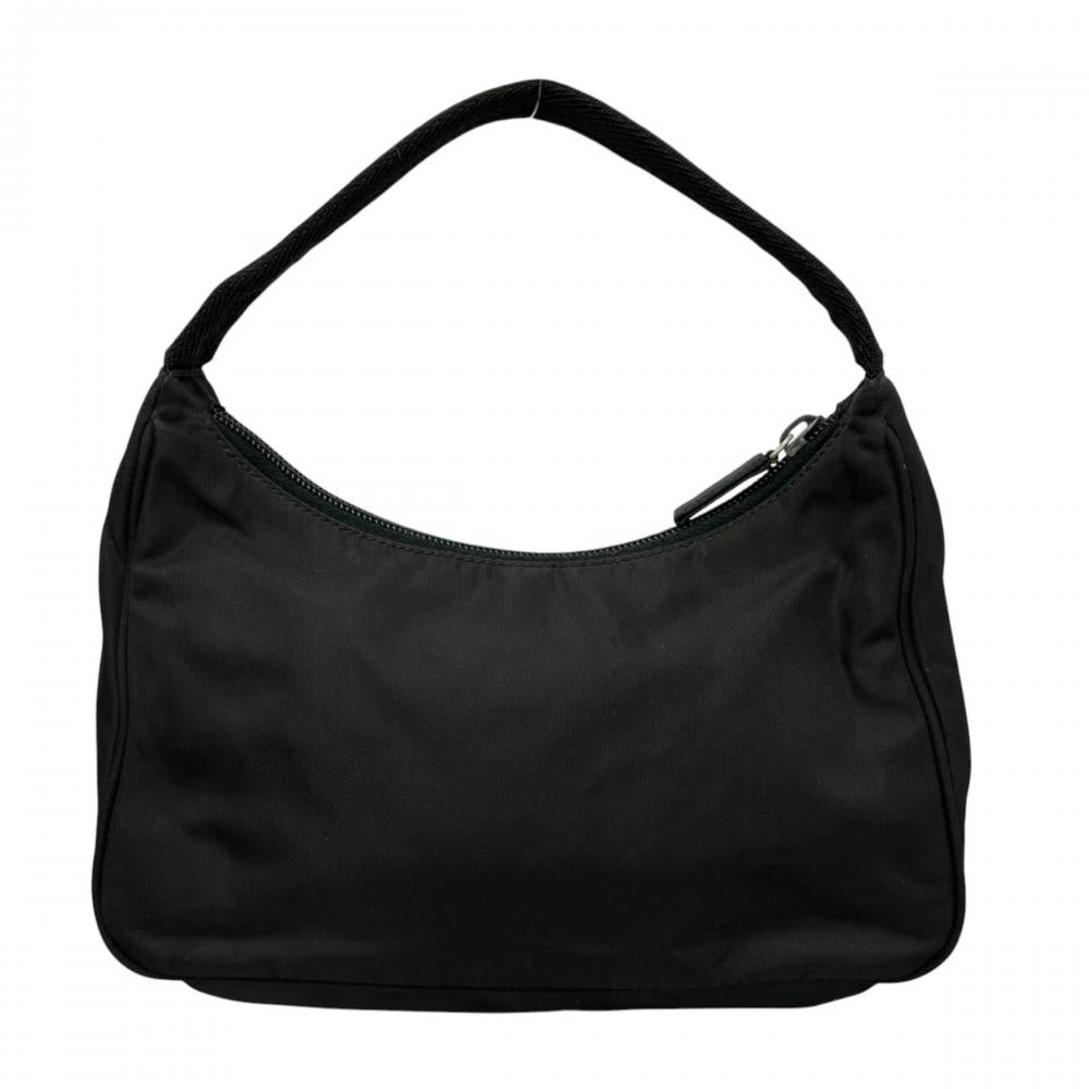 PRADA プラダ ハンドバッグ MV515 トライアングルロゴ ミニバッグ ナイロン ブラック 黒 シルバー金具 レディース【中古品】