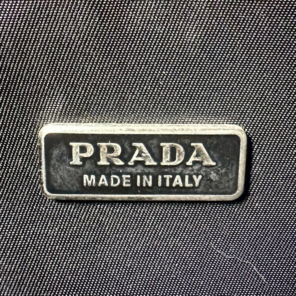 PRADA プラダ ハンドバッグ MV515 トライアングルロゴ ミニバッグ ナイロン ブラック 黒 シルバー金具 レディース【中古品】