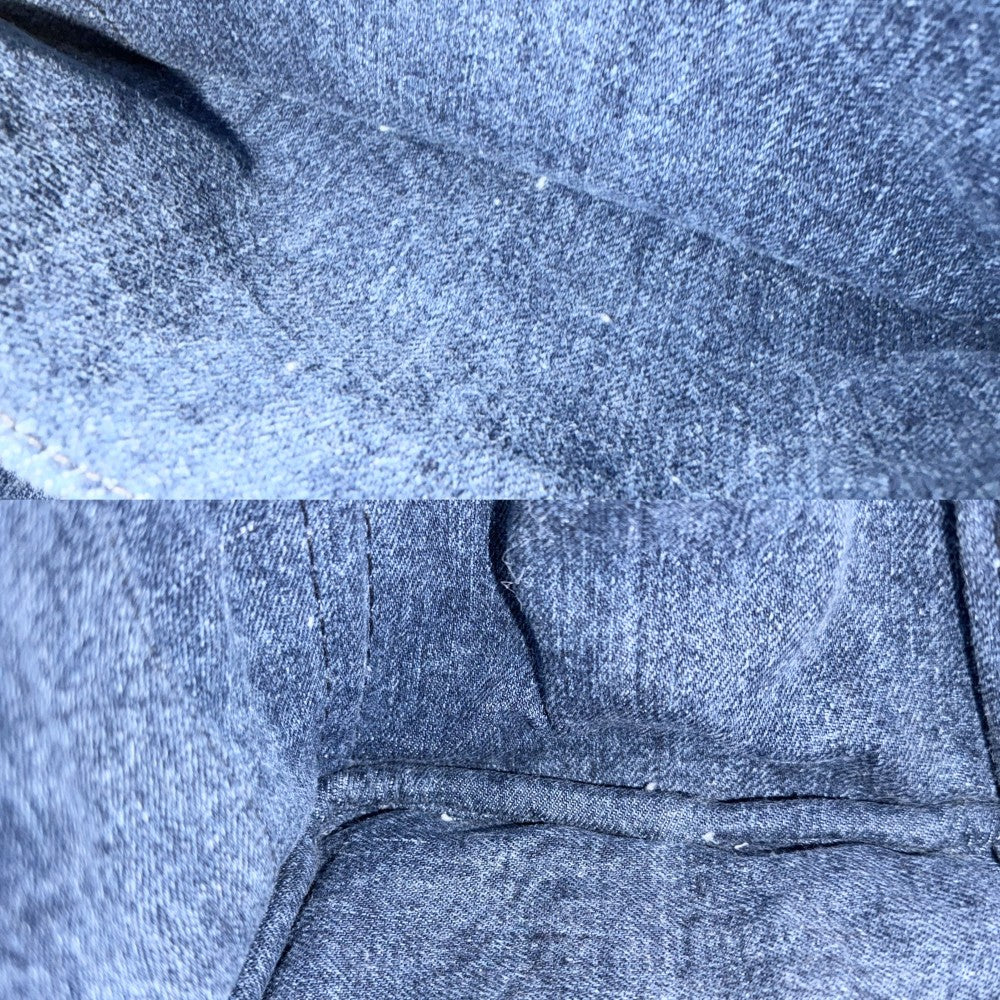PRADA プラダ 2WAY カナパ ミニ デニム ハンドバッグ ショルダーバッグ トライアングルロゴ 1BG439 コットン インディゴ ゴールド金具 レディース【中古品】