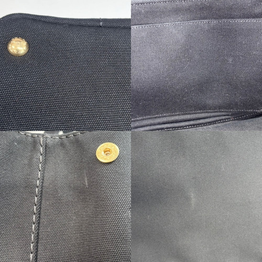 PRADA プラダ 2WAY トートバッグ ショルダーバッグ カナパ トライアングルロゴ ハンドバッグ 1BG642 キャンバス ブラック 黒 ゴールド金具 レディース【中古品】