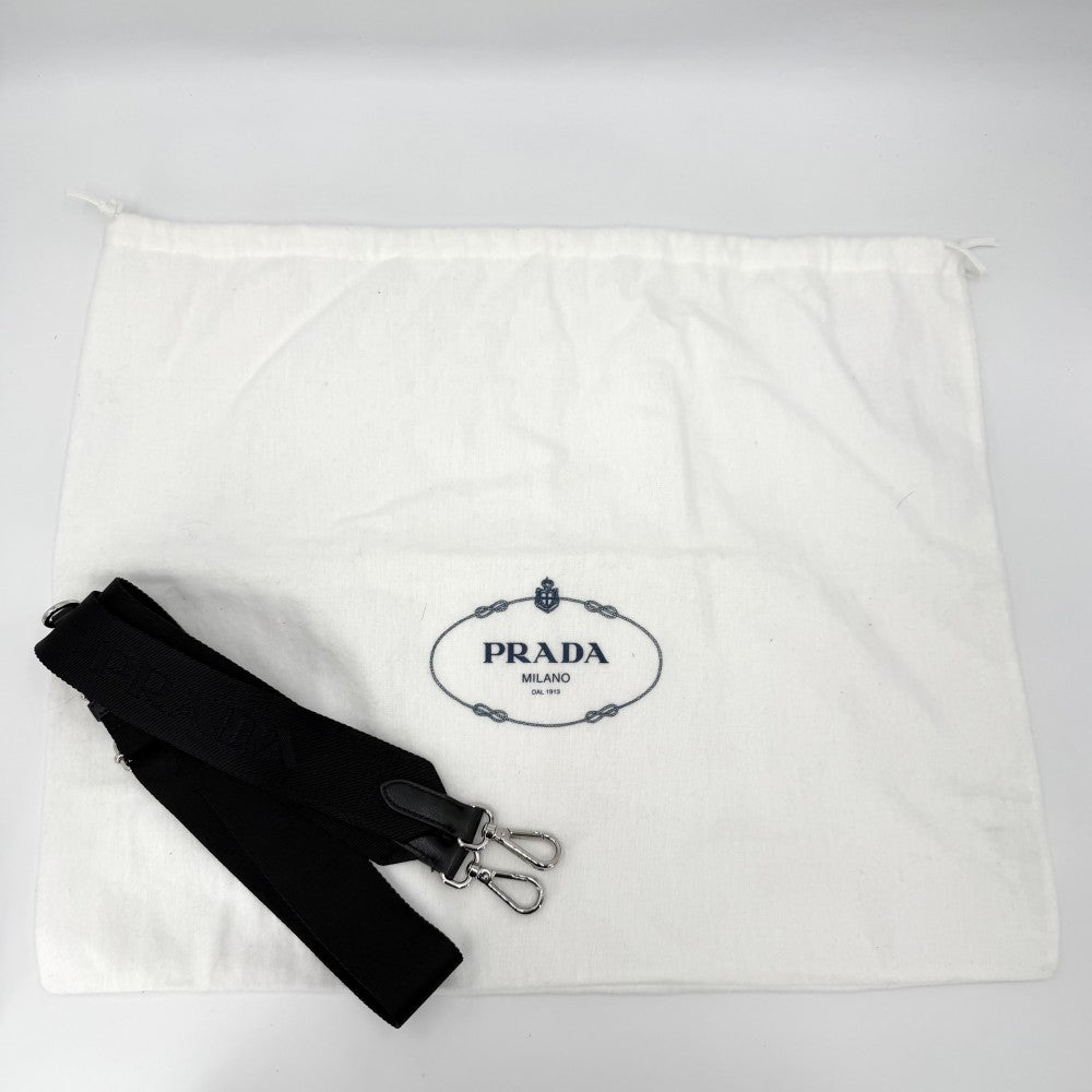 PRADA プラダ 2WAY Re Nylon ミディアムパデット トートバッグ ハンドバッグ ショルダーバッグ トライアングルロゴ 1BG436 ナイロン レザー ブラック 黒 シルバー金具 レディース【中古品】