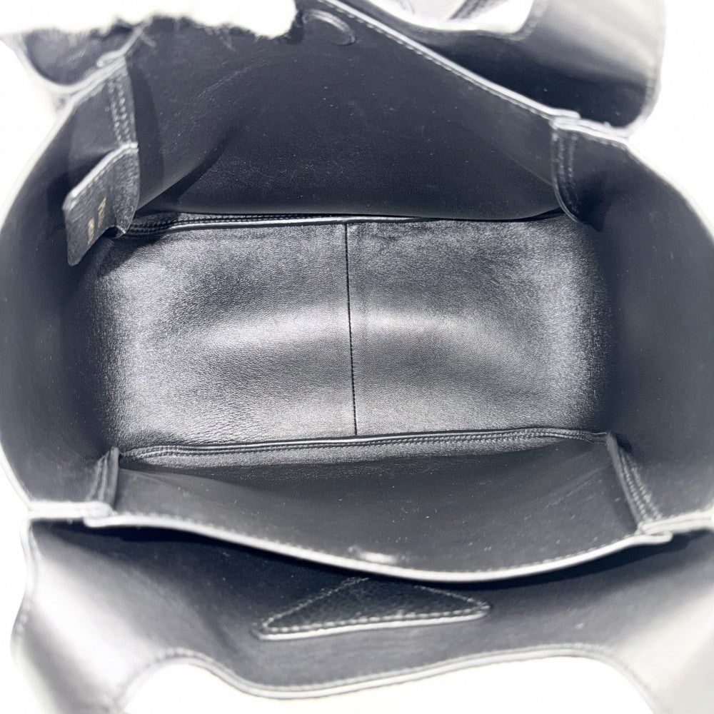 PRADA プラダ ハンドバッグ トライアングルロゴ スモール レザー トートバッグ 1BG335 レザー ブラック 黒 ゴールド金具 レディース【中古品】