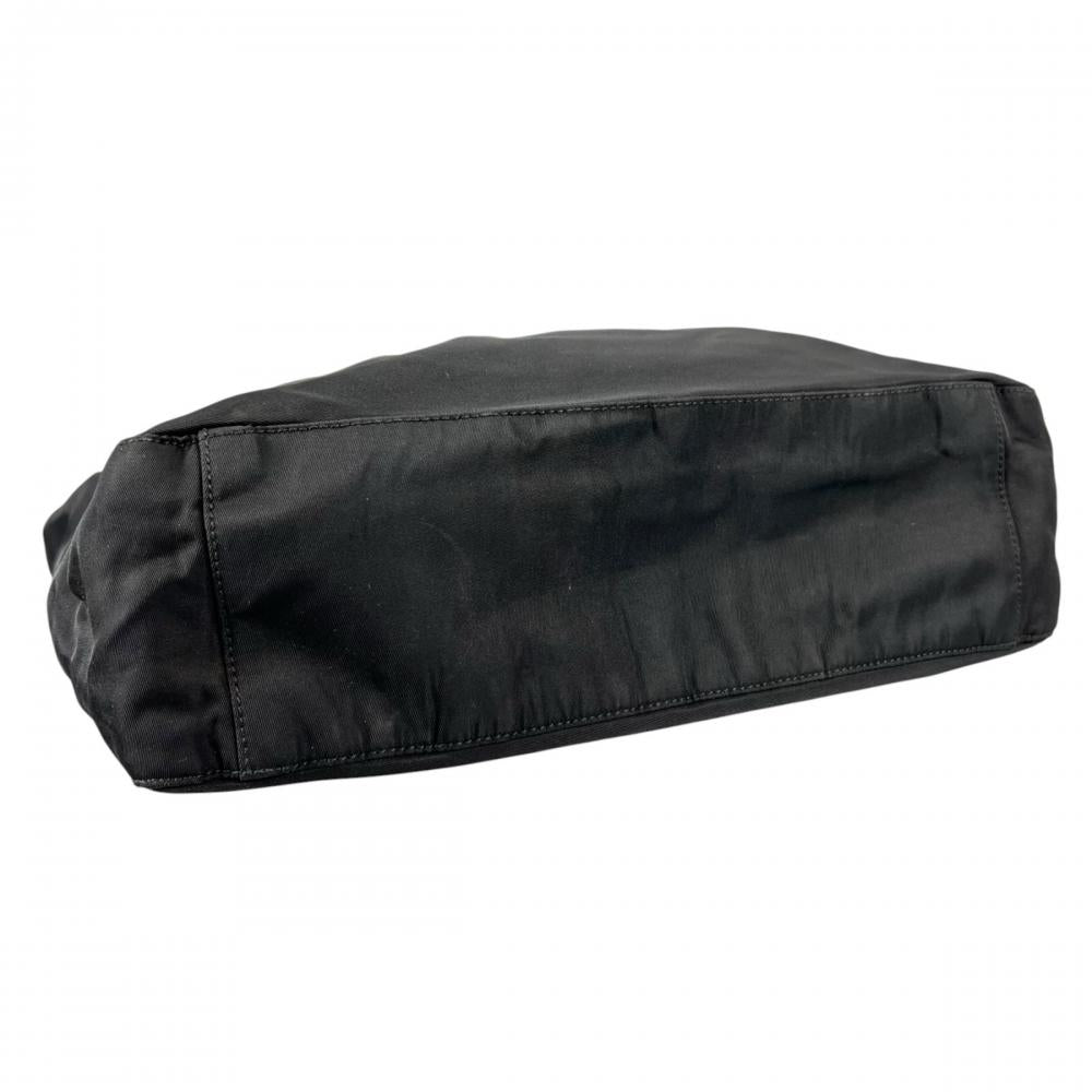 PRADA プラダ トートバッグ トライアングルロゴ ナイロン ブラック 黒 シルバー金具 レディース【中古品】