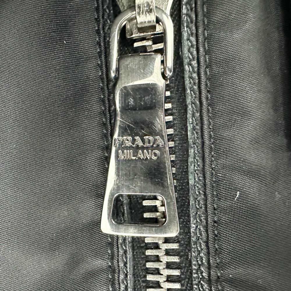 PRADA プラダ ハンドバッグ テスートダブル リバーシブル BN1959 ナイロン ブラック 黒 シルバー金具 レディース【中古品】