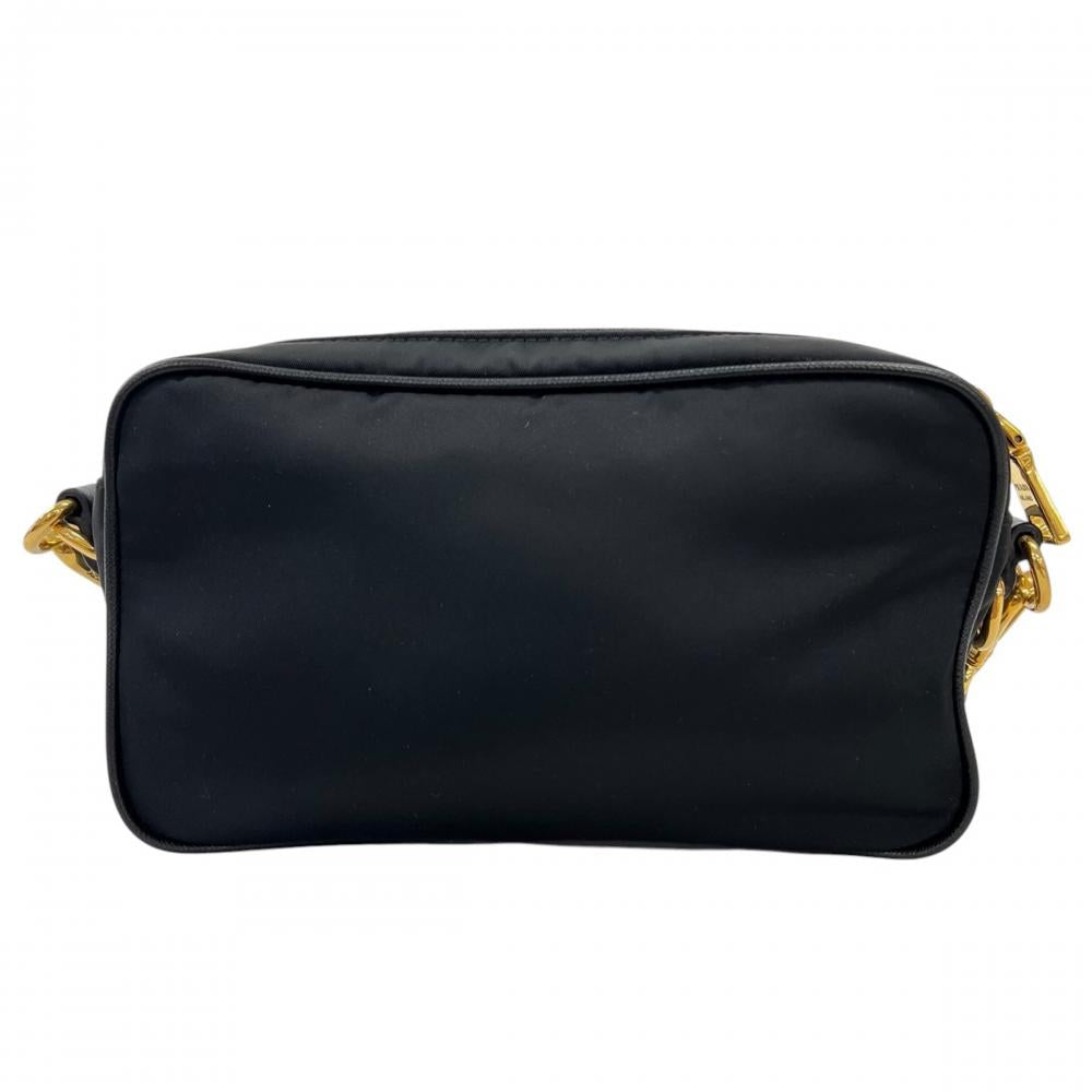 PRADA プラダ ショルダーバッグ カメラバッグ BT0773 ナイロン レザー ブラック 黒 ゴールド金具 レディース【中古品】