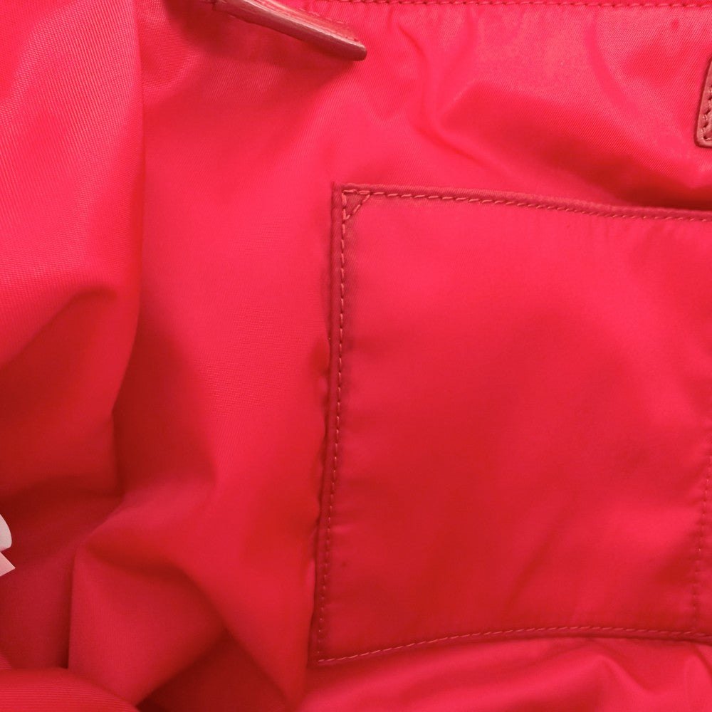PRADA プラダ ハンドバッグ パデッドRe Nylon トートバッグ 2VG082 ナイロン レッド 赤 シルバー金具 レディース【中古品】