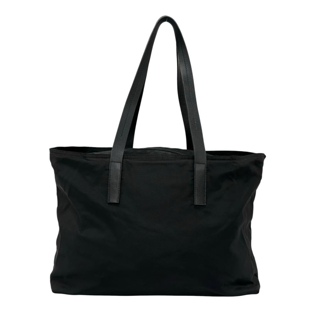 PRADA プラダ トートバッグ テスート トライアングルロゴ ナイロン ブラック 黒 シルバー金具 レディース【中古品】