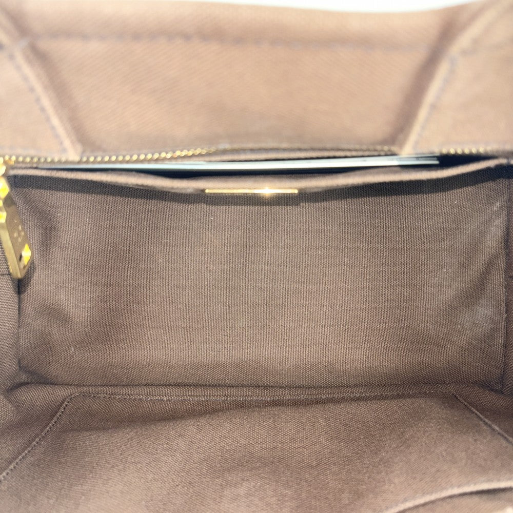 PRADA プラダ 2WAY ショルダーバッグ ハンドバッグ トライアングルロゴ かごバッグ 1BG155 キャンバス ストロー ブラウン 茶 レディース【中古品】