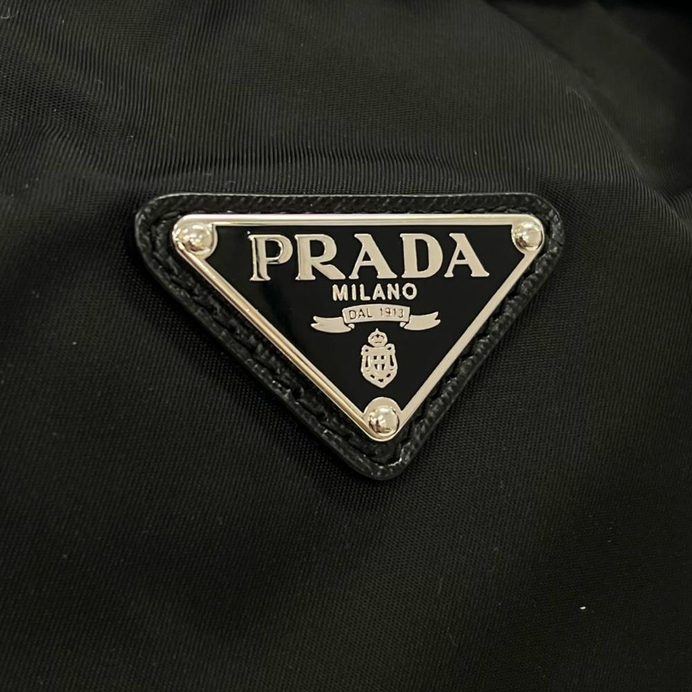 PRADA プラダ ハンドバッグ テスート ビジネスバッグ ナイロン サフィアーノ ブラック 黒 シルバー金具 メンズ【中古品】