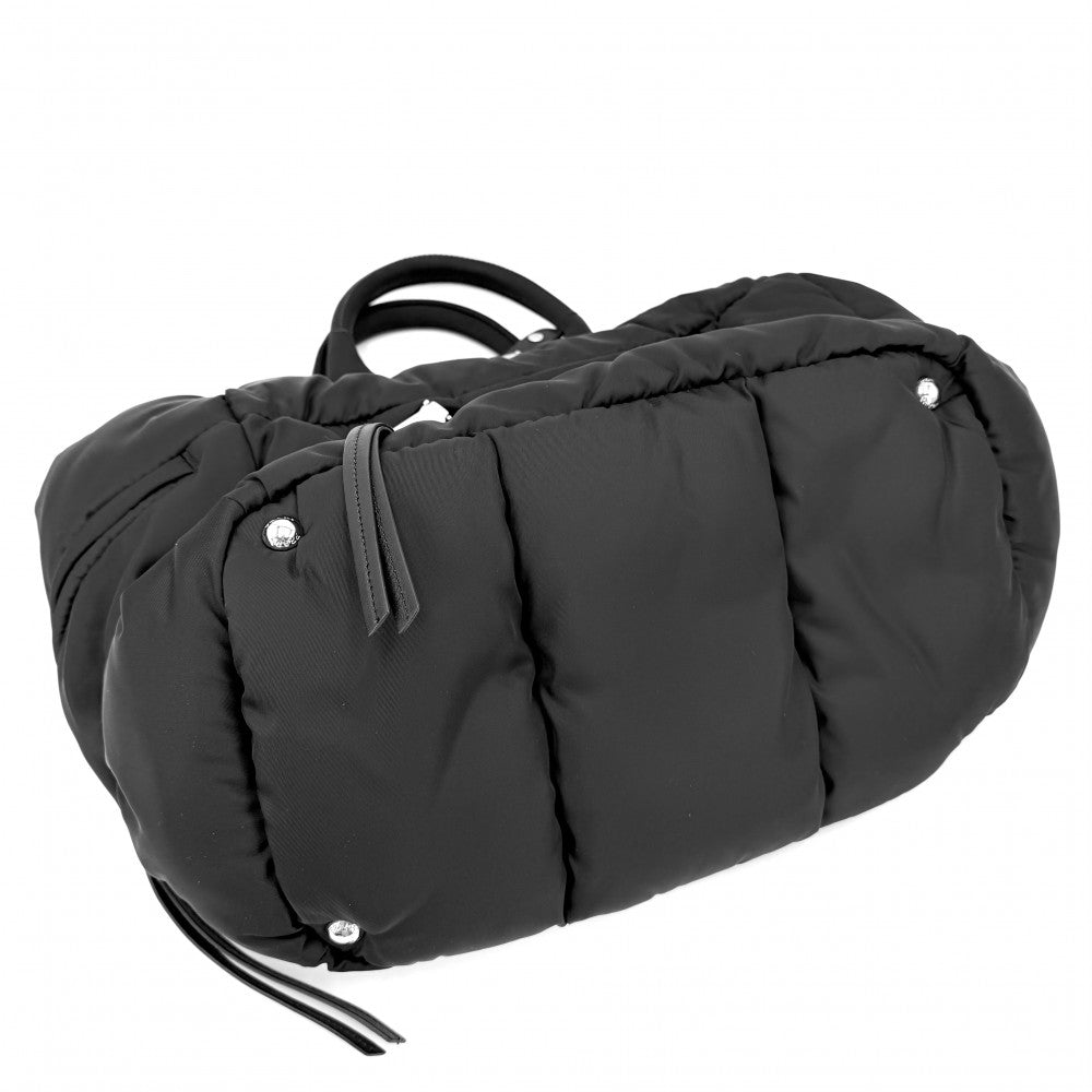 PRADA プラダ 2WAY ボンバー トライアングルロゴ ハンドバッグ ショルダーバッグ トートバッグ BN2632 ナイロン ブラック 黒 シルバー金具 レディース【中古品】