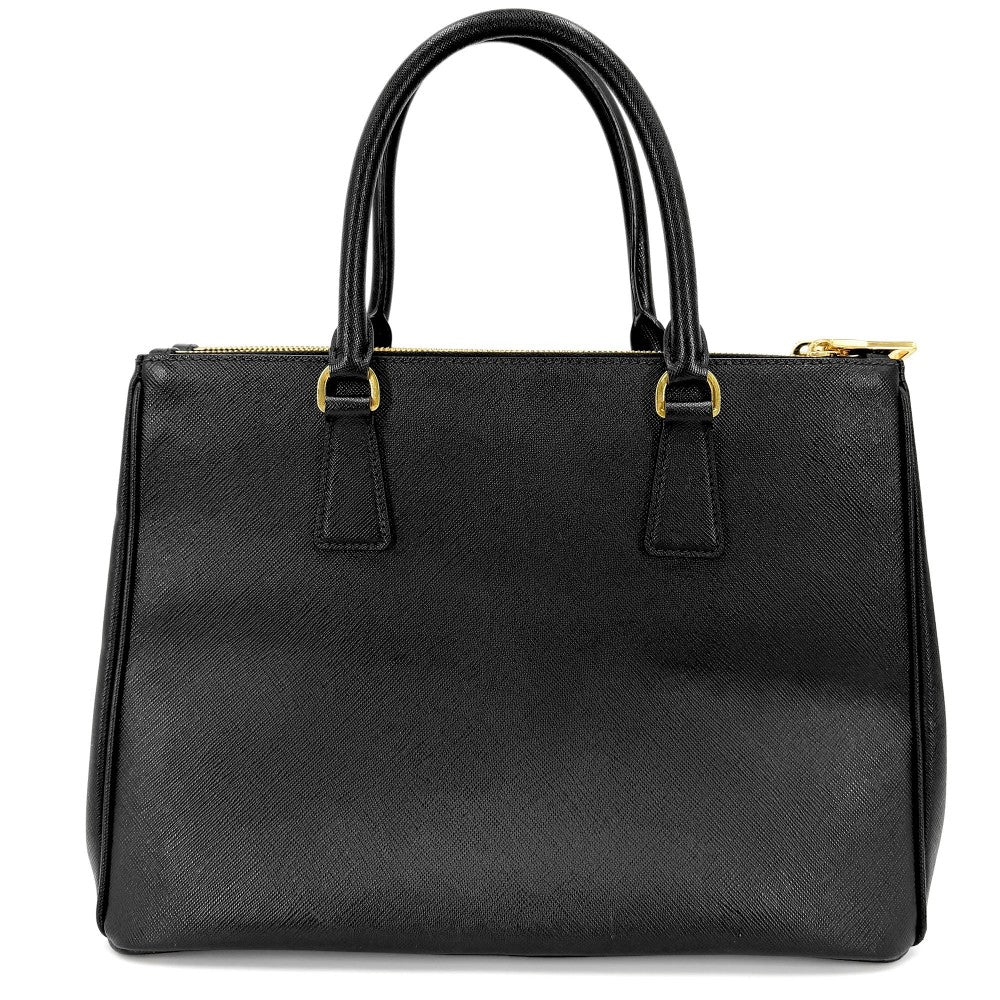 PRADA プラダ 2WAY ガレリア ラージ ハンドバッグ ショルダーバッグ 1BA274 レザー ブラック 黒 ゴールド金具 レディース【中古品】