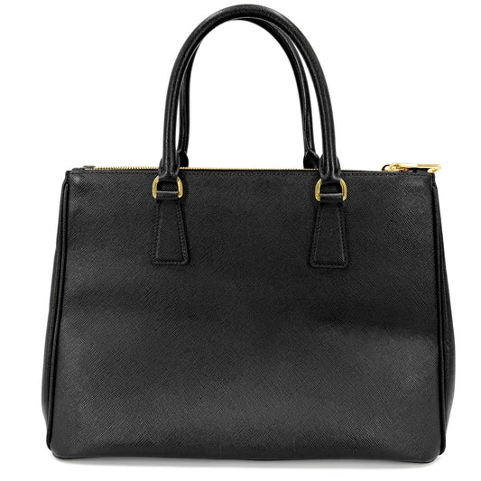 PRADA プラダ 2WAY ガレリア ラージ ハンドバッグ ショルダーバッグ 1BA274 レザー ブラック 黒 ゴールド金具 レディース【中古品】