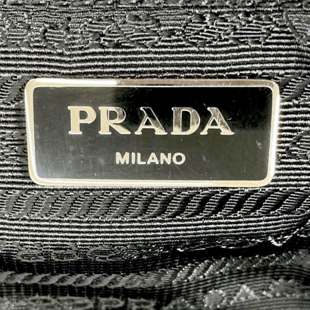 PRADA プラダ ボストンバッグ ダッフルバッグ 2WAY VS0350 ナイロン サフィアーノ ブラック 黒 シルバー金具 メンズ【中古品】