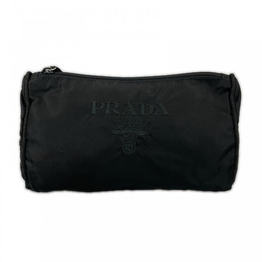 PRADA プラダ ポーチ ナイロン ブラック 黒 その他金具 レディース【中古品】