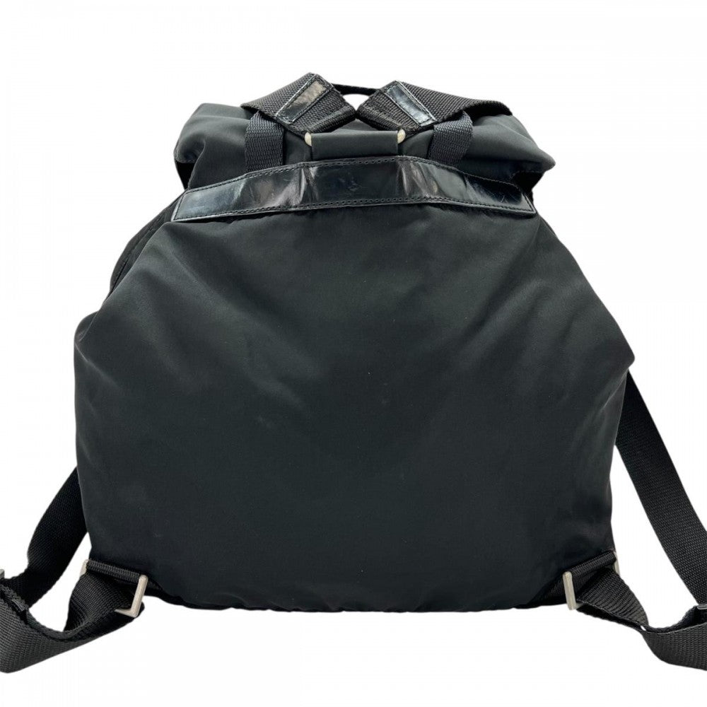 【開店SALE】 PRADA プラダ リュック バックパック トライアングルロゴ メンズ レディース ブラック 黒 シルバー金具 ユニセックス【中古品】