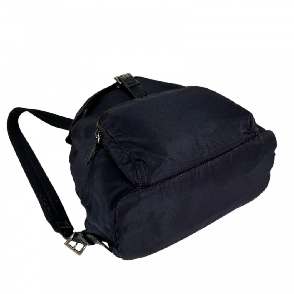PRADA プラダ リュック B4650 ネイビー 紺 シルバー金具 レディース【中古品】
